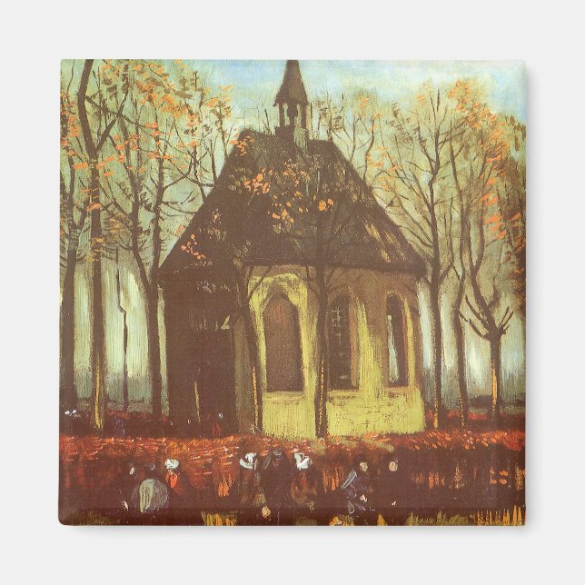 Vincent van Gogh - Kapelle in Nuenen, Kirchenbewoh Magnet (Vorne)