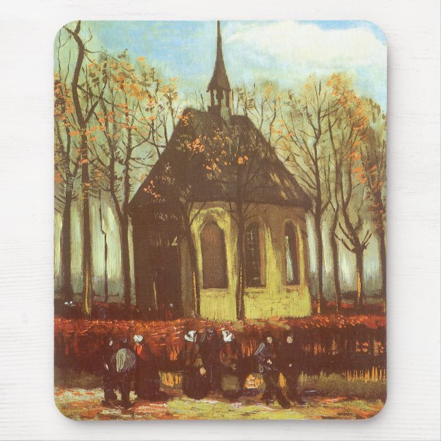 Vincent van Gogh - Kapelle in Nuenen, Kirchenbewoh Mousepad (Vorne)