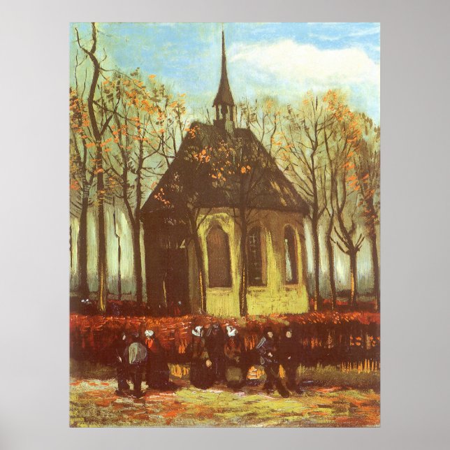 Vincent van Gogh - Kapelle in Nuenen, Kirchenbewoh Poster (Vorne)