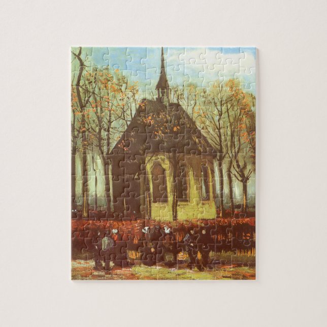 Vincent van Gogh - Kapelle in Nuenen, Kirchenbewoh Puzzle (Vertikal)