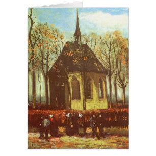Vincent van Gogh - Kapelle in Nuenen, Kirchgänger