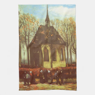 Vincent van Gogh - Kapelle in Nuenen, Kirchgänger Geschirrtuch