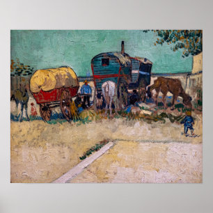 Vincent Van Gogh - Karawanen, Zigeunerlager bei Ar Poster