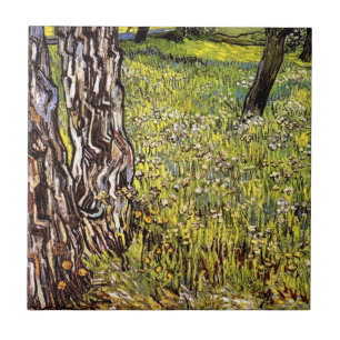 Vincent Van Gogh - Kiefern und Löwenzahn Fliese