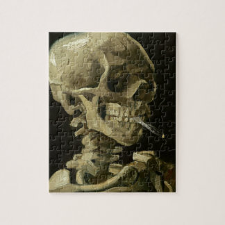 Vincent van Gogh-Kopf eines Skeletts mit Zigarette Puzzle
