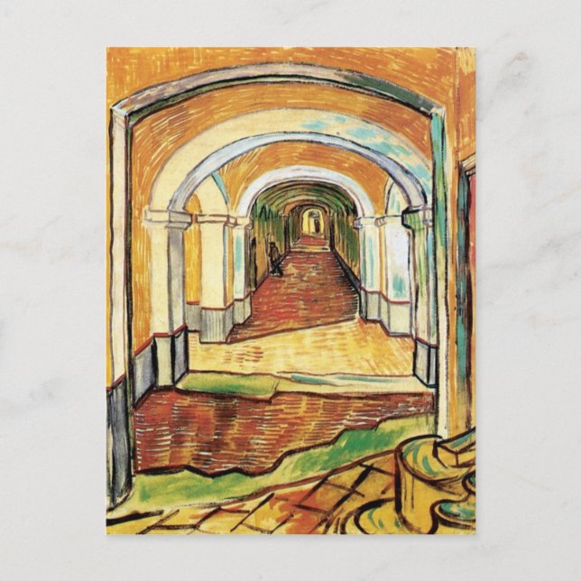 Vincent Van Gogh - Korridor des St. Paul Hospital Postkarte (Vorderseite)