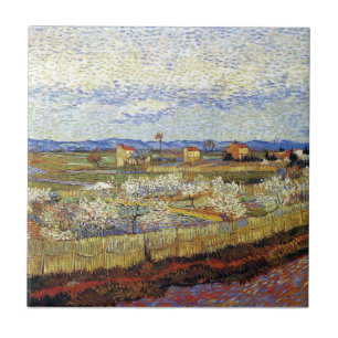 Vincent Van Gogh - La Crau mit Pfirsichbäumen Fliese
