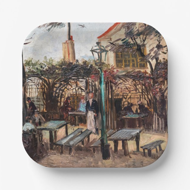 Vincent Van Gogh - La Guinguette auf Montmartre Pappteller (Vorderseite)