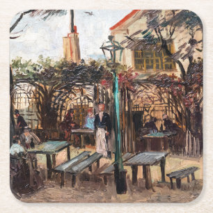 Vincent Van Gogh - La Guinguette auf Montmartre Rechteckiger Pappuntersetzer
