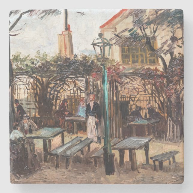 Vincent Van Gogh - La Guinguette auf Montmartre Steinuntersetzer (Vorderseite)