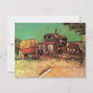 Vincent van Gogh - Lager von Zigeunern mit Wagen
