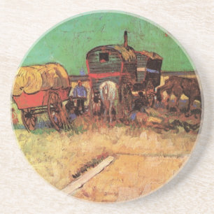 Vincent van Gogh - Lager von Zigeunern mit Wagen Getränkeuntersetzer