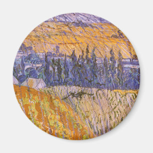 Vincent van Gogh - Landschaft bei Auvers im Regen Magnet