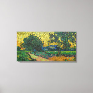 Vincent van Gogh - Landschaft bei Dämmerung Leinwanddruck