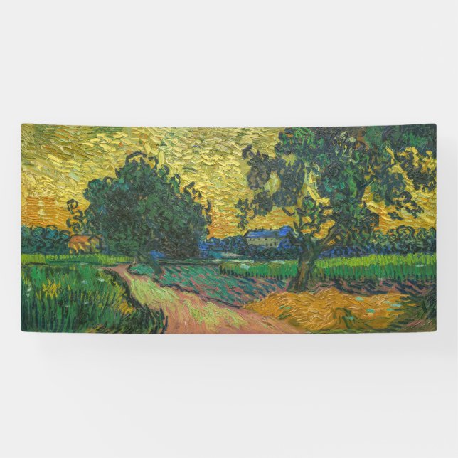 Vincent van Gogh - Landschaft bei Twilight Banner (Horizontal)