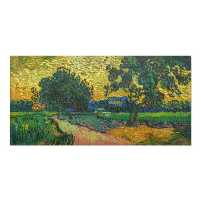 Vincent van Gogh - Landschaft bei Twilight Fotodruck (Vorne)