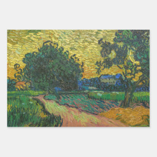 Vincent van Gogh - Landschaft bei Twilight Geschenkpapier Set