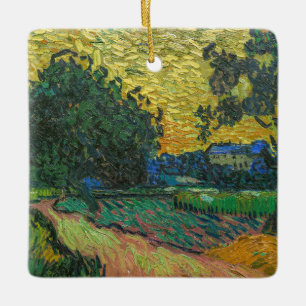 Vincent van Gogh - Landschaft bei Twilight Keramikornament