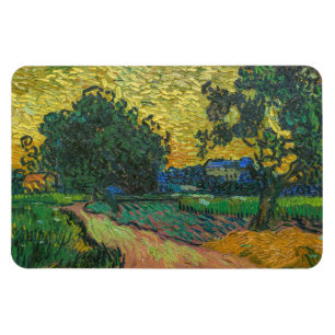 Vincent van Gogh - Landschaft bei Twilight Magnet