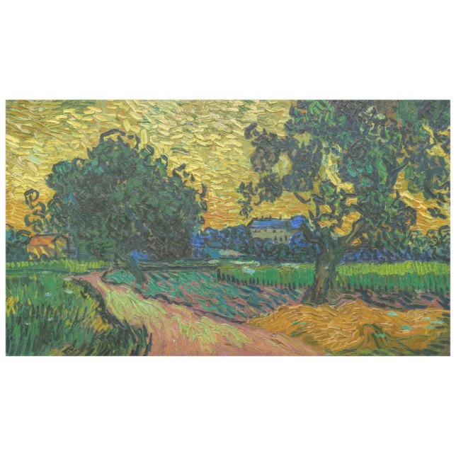 Vincent van Gogh - Landschaft bei Twilight Tischdecke (Vorderseite (Horizontal))