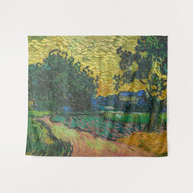 Vincent van Gogh - Landschaft bei Twilight Wandteppich (Vorderseite (Horizontal))