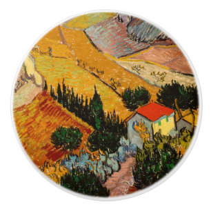 Vincent van Gogh - Landschaft, Haus und Pflüger Keramikknauf