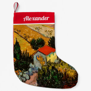 Vincent van Gogh - Landschaft, Haus und Pflüger Kleiner Weihnachtsstrumpf