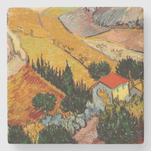 Vincent van Gogh - Landschaft, Haus und Pflüger Steinuntersetzer