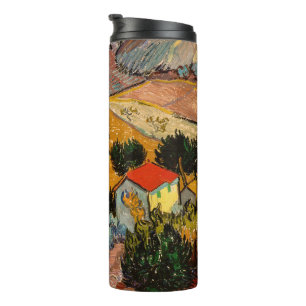 Vincent van Gogh - Landschaft, Haus und Pflüger Thermosbecher