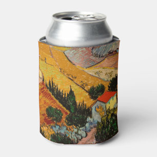 Vincent van Gogh - Landschaft, Haus und Plowman Dosenkühler