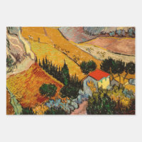 Vincent van Gogh - Landschaft, Haus und Plowman