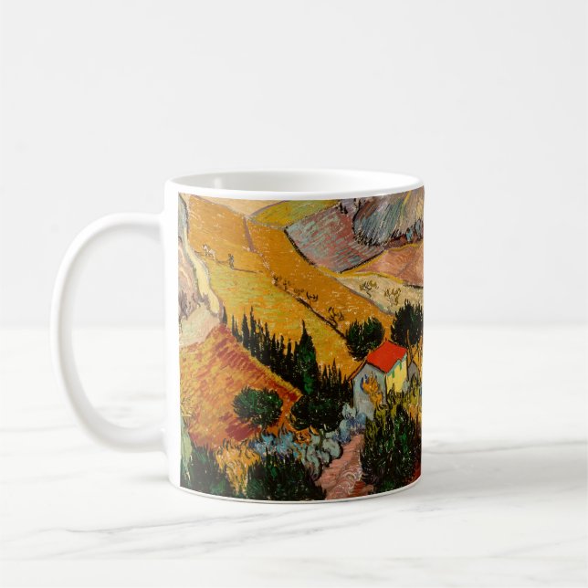 Vincent van Gogh - Landschaft, Haus und Plowman Kaffeetasse (Links)