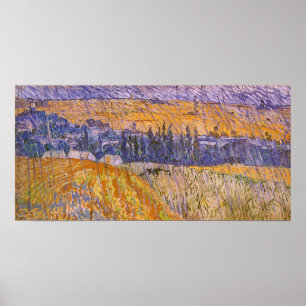 Vincent van Gogh - Landschaft in Auvers bei Regen Poster