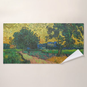 Vincent van Gogh - Landschaft in der Dämmerung Badhandtuch Set