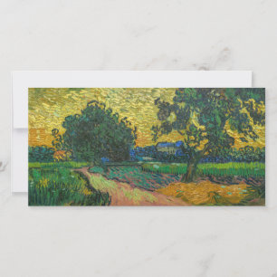 Vincent van Gogh - Landschaft in der Dämmerung Dankeskarte