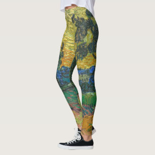 Vincent van Gogh - Landschaft in der Dämmerung Leggings