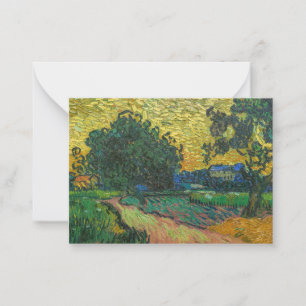 Vincent van Gogh - Landschaft in der Dämmerung Mitteilungskarte