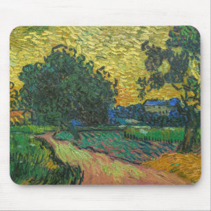Vincent van Gogh - Landschaft in der Dämmerung Mousepad