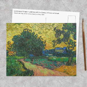 Vincent van Gogh - Landschaft in der Dämmerung Postkarte
