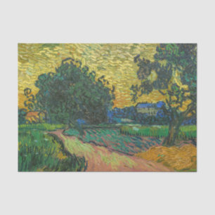 Vincent van Gogh - Landschaft in der Dämmerung Seidenpapier