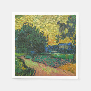 Vincent van Gogh - Landschaft in der Dämmerung Serviette