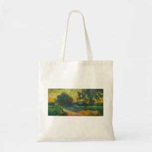 Vincent van Gogh - Landschaft in der Dämmerung Tragetasche