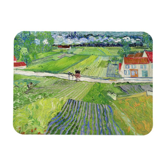 Vincent van Gogh - Landschaft mit Beförderung & Zu Magnet (Horizontal)