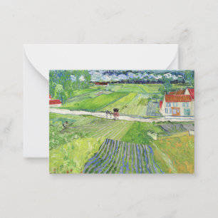 Vincent van Gogh - Landschaft mit Beförderung & Zu Mitteilungskarte