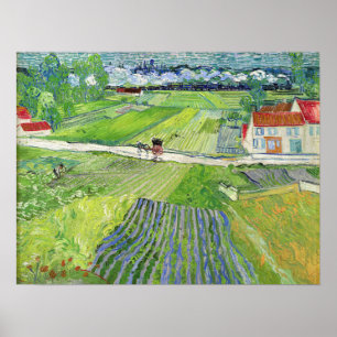 Vincent van Gogh - Landschaft mit Beförderung & Zu Poster