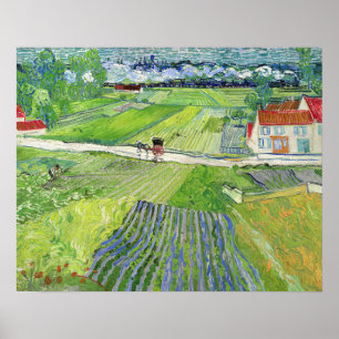 Vincent van Gogh - Landschaft mit Beförderung & Zu Poster