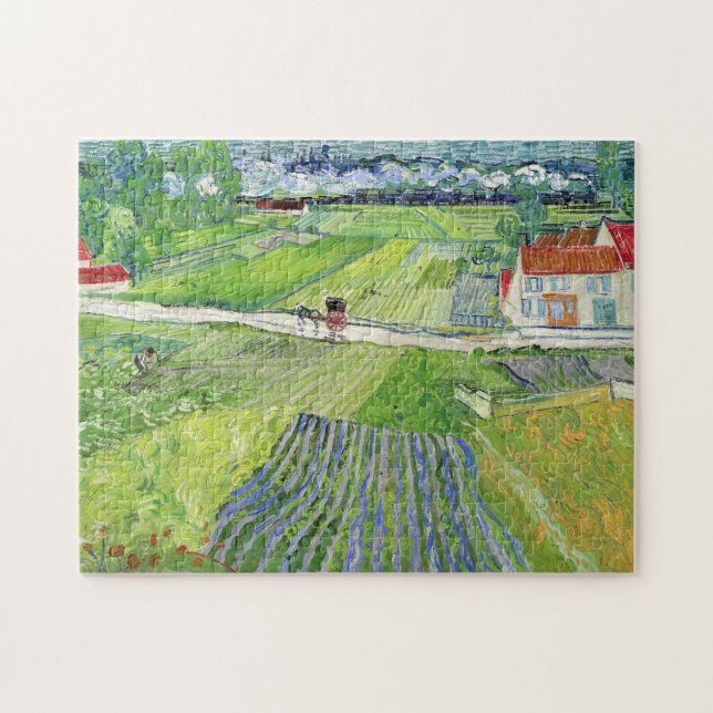 Vincent van Gogh - Landschaft mit Beförderung & Zu Puzzle (Horizontal)