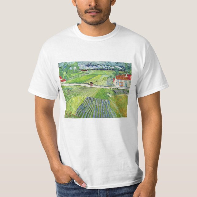 Vincent van Gogh - Landschaft mit Beförderung & Zu T-Shirt (Vorderseite)