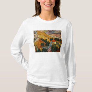 Vincent van Gogh Landschaft mit Haus & Plowman T-Shirt