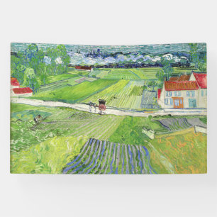 Vincent van Gogh - Landschaft mit Kutsche & Zug Banner